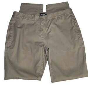 Saturday by Kate Spade Women's Khaki Straight Leg Pants Size 8 Cotton Blend